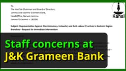 Whistleblower Letter Exposes Alleged Discrimination, HR Violations, and Mismanagement in Jammu & Kashmir Grameen Bank