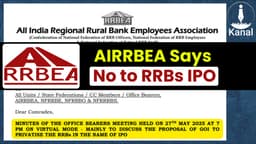 AIRRBEA Opposes RRB IPO Plan, Demands Formation of NRBI to Safeguard Rural Banking