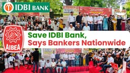IDBI Bank Workers Mass Dharna at Jantar Mantar Resisting Privatisation Plot