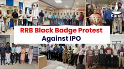 RRB Employees Across India Stage Black Badge Protest Against IPO Move