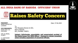 Bank of Baroda Officers’ Union Raises Concern Over Late-Night Work Pressure Following Officer’s Accident