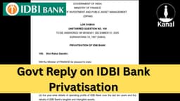 Govt Clarifies Status of IDBI Bank Privatisation in Lok Sabha Reply