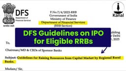 DFS Issues Guidelines for RRB IPO Eligibility After Amalgamation Push